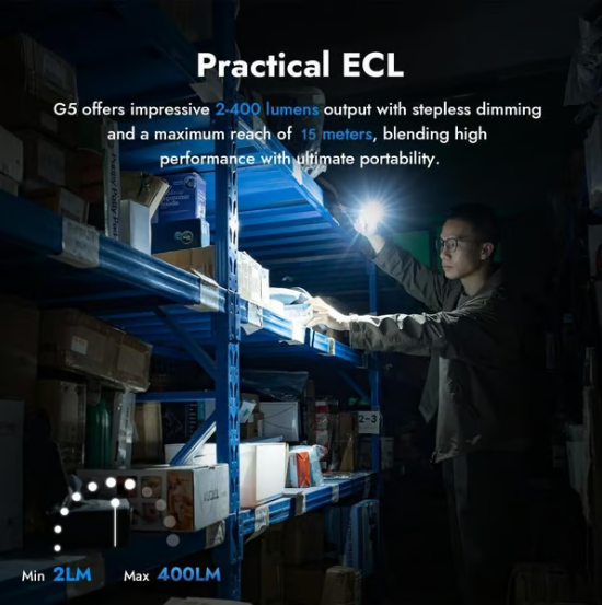 ✨Φως G5 EDC 400 lumens - Οποτεδήποτε, οπουδήποτε Ισχυρός φωτισμός ☀️